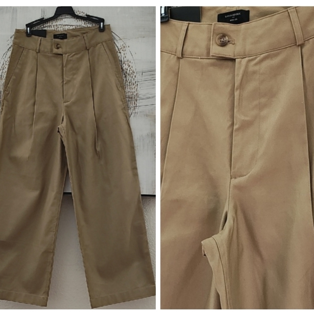 New Banana Republic Wide Leg Tan Pants Size 6